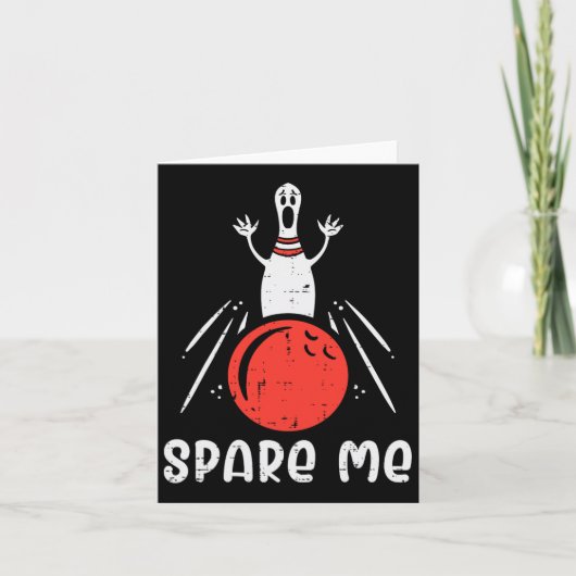 Spare Me Bowling Pin Strike Funny Bowler Mannen Vr Kaart (Voorkant)