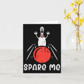 Spare Me Bowling Pin Strike Funny Bowler Mannen Vr Kaart (Gele Bloem)