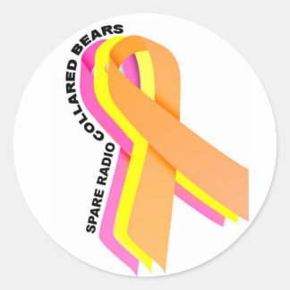 Spare radio collared Beren! Ronde Sticker