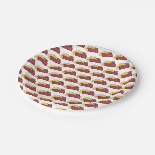 Spare Ribs BBQ Barbecue Barbeque Rib Kokoff Papieren Bordje (Gekanteld)