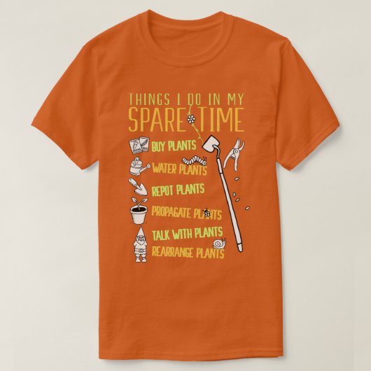 Spare Time Gardening Succulent Plant Lover Gardene T-shirt (Design voorkant)
