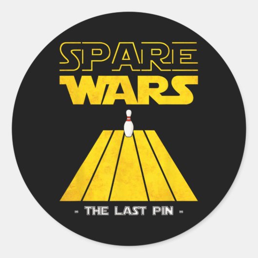 Spare Wars Laatste Speld Bowling Bowling Speler Ronde Sticker (Voorkant)