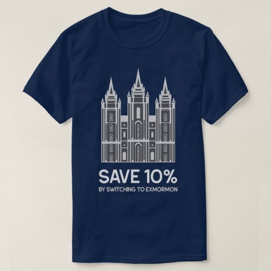 Sparen 10 door aan Exmormon over te schakelen T-shirt (Design voorkant)