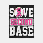 Sparen 2e Baseball Player Borstkanker waren Fleece Deken (Voorkant)