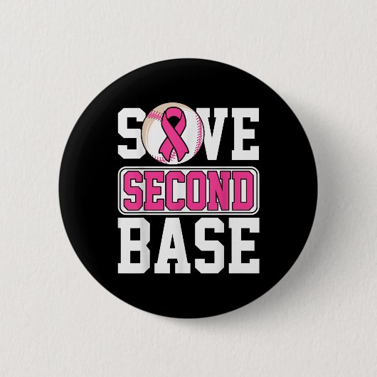 Sparen 2e Baseball Player Borstkanker waren Ronde Button 5,7 Cm (Voorkant)