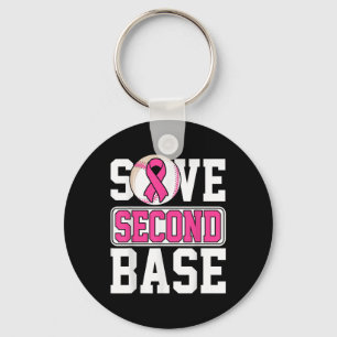 Sparen 2e Baseball Player Borstkanker waren Sleutelhanger