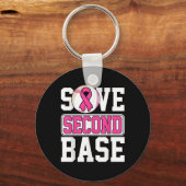 Sparen 2e Baseball Player Borstkanker waren Sleutelhanger (Voorkant)