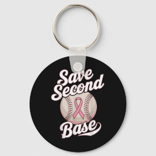 Sparen 2e Baseball Player Borstkanker waren Sleutelhanger