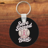 Sparen 2e Baseball Player Borstkanker waren Sleutelhanger (Voorkant)