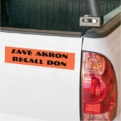 Sparen Akron Recall Don Bumpersticker (Op Truck)