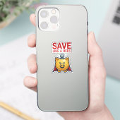 Sparen Als Een Held – Super Spaarpot  Sticker (Telefoon)