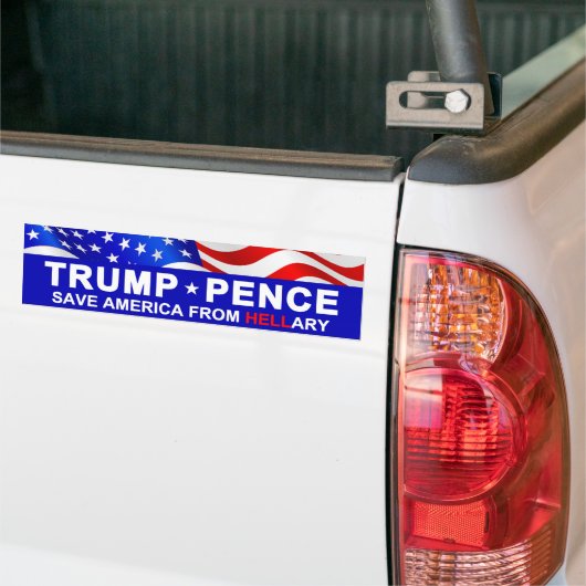 Sparen Amerika van Hellary Bumpersticker (Op Truck)