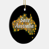 Sparen Australië van de ramp van Bushfire Keramisch Ornament (Rechts)