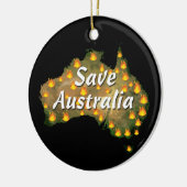 Sparen Australië van de ramp van Bushfire Keramisch Ornament (Links)