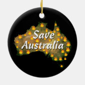 Sparen Australië van de ramp van Bushfire Keramisch Ornament (Achterkant)
