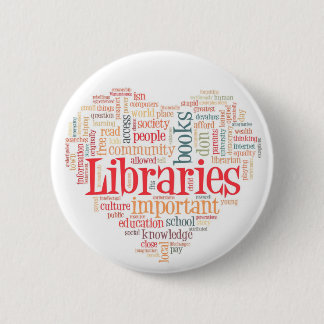 Sparen bibliotheken 2 ronde button 5,7 cm