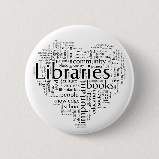 Sparen bibliotheken 4 ronde button 5,7 cm (Voorkant)