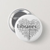 Sparen bibliotheken 4 ronde button 5,7 cm (Voorkant /achterkant)