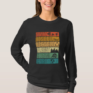 Sparen bijen Reddingsdieren Plant Bomen Schone Zee T-shirt