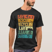 Sparen bijen Reddingsdieren Plant Bomen Schone Zee T-shirt (Voorkant)