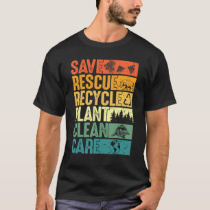 Sparen bijen Reddingsdieren Plant Bomen Schone Zee T-shirt