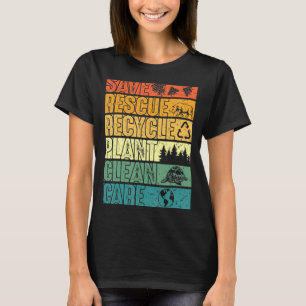 Sparen bijen Reddingsdieren Plant Bomen Schone Zee T-shirt