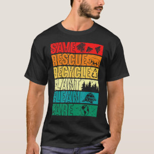Sparen bijen Reddingsdieren Plant Bomen Schone Zee T-shirt