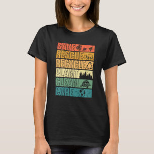 Sparen bijen Reddingsdieren Plant Bomen Schone Zee T-shirt