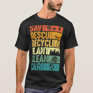 Sparen bijen Reddingsdieren Plant Bomen Schone Zee T-shirt