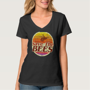 Sparen bijen Vrouwen Mannen Retro  Zonneset Gebrui T-shirt