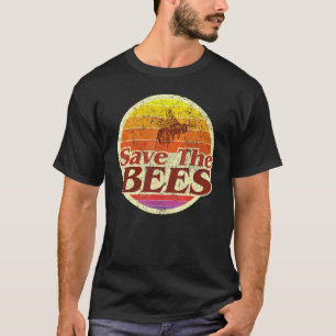 Sparen bijen Vrouwen Mannen Retro  Zonneset Gebrui T-shirt