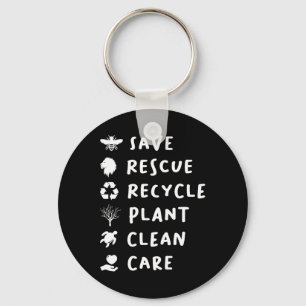 Sparen bijenreddende Lionen Recyclen Kunststof spa Sleutelhanger