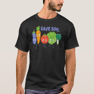 Sparen bodem maak een belofte voor onze planeet Wa T-shirt