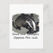 Sparen British Badgers, verzet zich tegen de dasse Briefkaart (Voorkant)