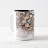 Sparen Butterflies Noord/Zuid Mok-Noord Tweekleurige Koffiemok (Voorkant links)