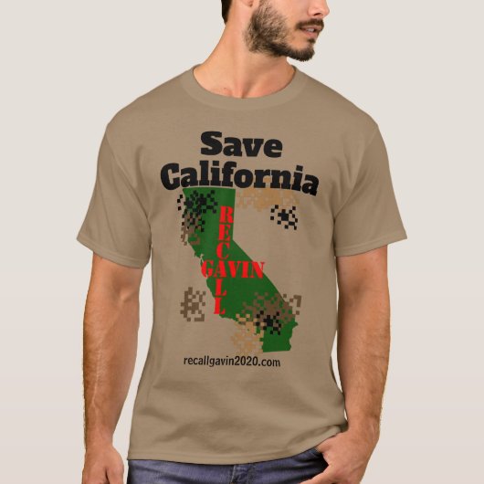 Sparen Californië digitale camo T-shirt (Voorkant)