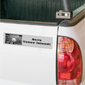 Sparen Coney Island! Bumpersticker (grijs) (Op Truck)