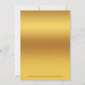 Sparen date-White met de gouden Uitnodiging van he (Achterkant)