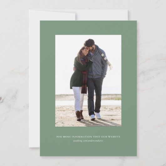 Sparen Datum 2 Foto's Eucalyptus Greenery Kaart (Achterkant)