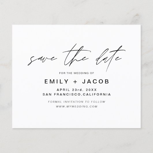 Sparen Datum 3 de Foto Elegant Modern (Achterkant)