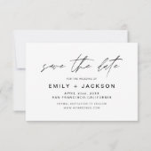 Sparen Datum 3 de Foto Elegant Modern Save The Date (Achterkant)