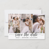 Sparen Datum 3 de Foto Elegant Modern Save The Date (Voorkant)