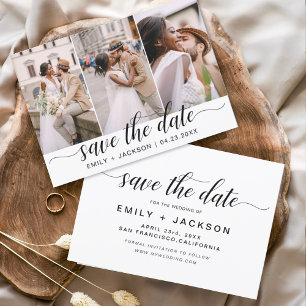 Sparen Datum 3 de Foto Elegant Modern Save The Date