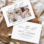Sparen Datum 3 de Foto Elegant Modern Save The Date<br><div class="desc">Moderne en elegante Horizontale Drie (3) Foto sparen de Magnet van de Weddenschap van de Datum met hand geschreven manuscripttypografie. Sparen de magneet van de datumuitnodiging omvat manuscripttypografie en chic en eenvoudig ontwerp dat u uw aangepast afbeelding van de de fotografie van het verloving kunt toevoegen aan.</div>