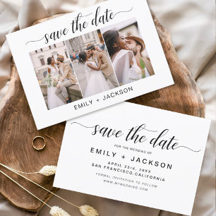 Sparen Datum 3 de Foto Elegant Modern Save The Date