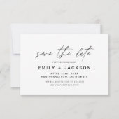 Sparen Datum 3 de Foto Elegant Modern Save The Date (Achterkant)