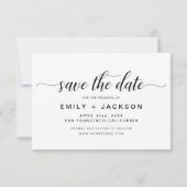 Sparen Datum 3 de Foto Elegant Modern Save The Date (Achterkant)