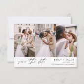 Sparen Datum 3 de Foto Elegant Modern Save The Date (Voorkant)