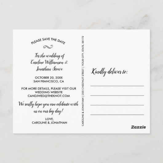 Sparen Datum 4 de Bekleding van de Tekst van de F Briefkaart (Achterkant)