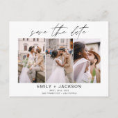 Sparen Datum 4 de Foto Elegant Classy Modern Briefkaart (Voorkant)